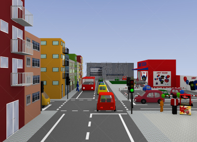 麻省理工学院,水平画幅,连栋房屋,无人,绘画插图,交通,户外,十字路口,都市风景,三维图形