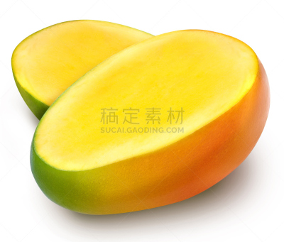 清新,熟的,切片食物,两个物体,芒果,水平画幅,无人,生食,维生素,标签