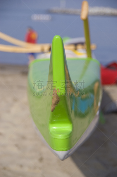 独木舟,桨叉架船,垂直画幅,桨,休闲活动,沙子,无人,早晨,户外,文图拉县