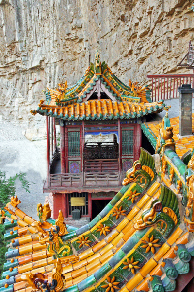 大同,山西省,中国,修道院,名声,chinese temple dog,陕西省,道教,中国华北部,垂直画幅