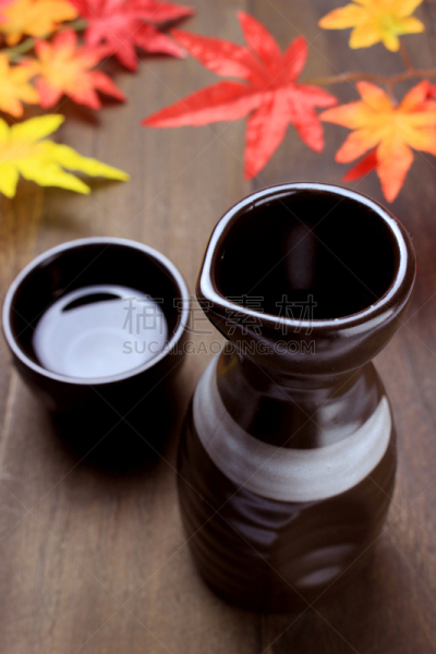 日本青酒,稻,饮料,清酒杯,含酒精饮料,秋天,垂直画幅,米,日本酒壶,室内