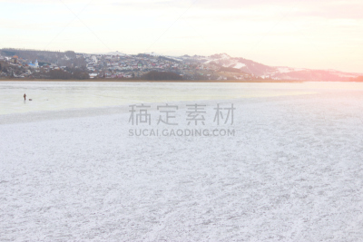 山,河流,冻结的,远距离,雪燕,新河,园艺锄,帕克城,爱达荷