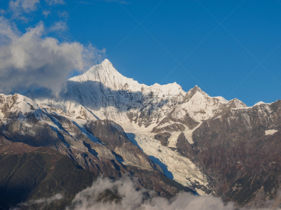 云南省,中国,地形,梅里雪山,布劳甘山,meili山,云南德钦地区,香格里拉县,雪山,山脊