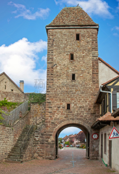 Wangen. Porte d'entrée Niedertor ou Porte Basse de la ville médiévale. Alsace. Bas Rhin. Grand Est