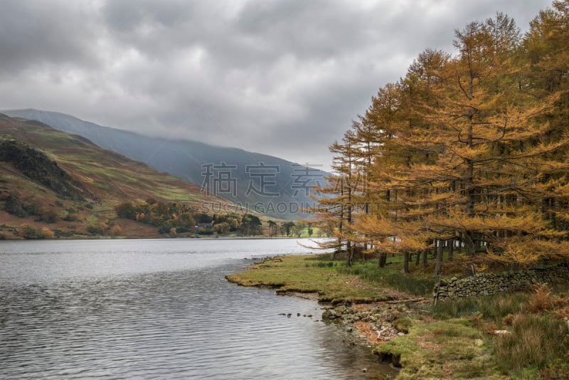 巴特米尔湖,英格兰湖区,水平画幅,英格兰,秋天,大盖博山,沃斯代尔黑德,坎布里亚,倒影湖,水