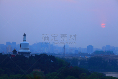 北京,白色,佛塔,月球,纪念碑,天空,水平画幅,夏天,户外,过去