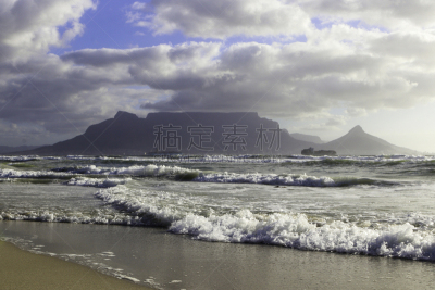 开普敦,南非桌山,风景,南非,布劳堡海滩,自然,开普半岛,水平画幅,云,地形