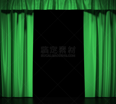 窗帘,绿色,丝绸,三维图形,白色背景,分离着色,吊袜带,纺织品,天鹅绒,夜生活