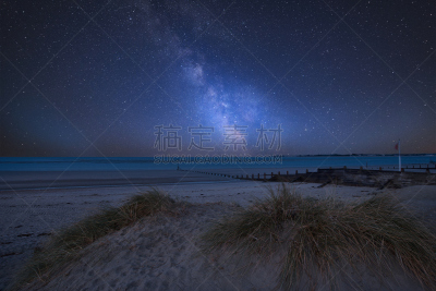 地形,海滩,银河系,自然美,合成图像,活力,在上面,多塞特郡,英国,英格兰