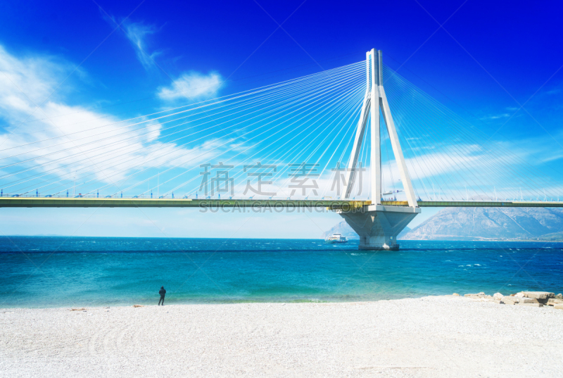 都市风景,佩特雷,桥,里约热内卢,电缆,水,天空,水平画幅,无人,运河