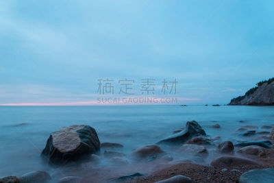 海洋,海滩,长时间曝光,马兰布莱顿,卡伯特道,新斯科舍,自然,悬崖,水平画幅,无人