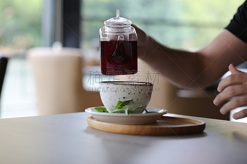 花茶,茶壶,松木,饮料,茶,传统,周末活动,茶叶,热,清新