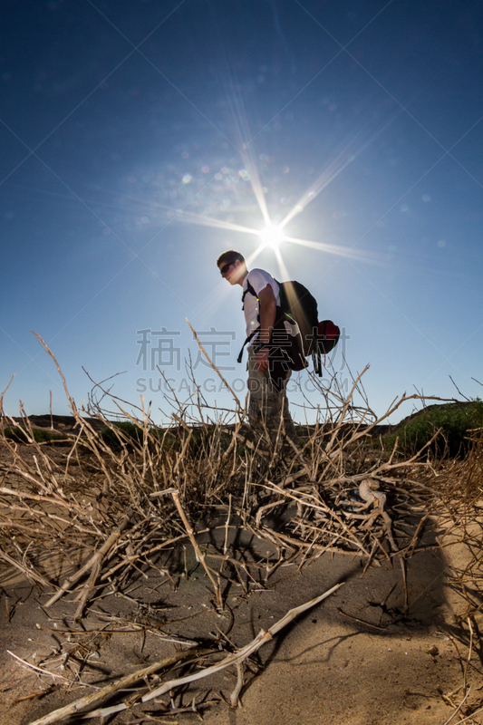 沙漠,西奈 ,垂直画幅,休闲活动,沙子,埃及,夏天,户外,仅男人,仅成年人