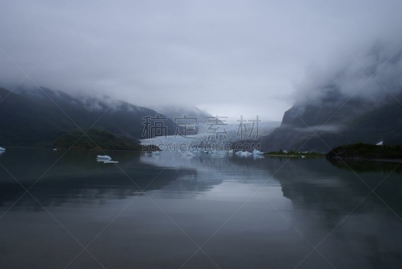 蒙戴尔冰川,居住区,朱诺,阿拉斯加,冰河,水,天空,美,水平画幅,雪