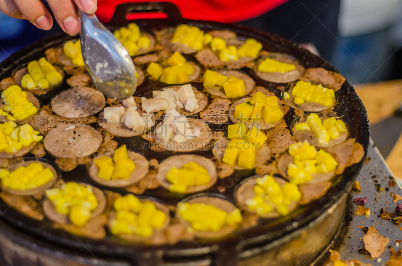 泰国,街头食品,图像,柔焦,格子烤肉,沙嗲,水平画幅,开胃品,膳食,户外
