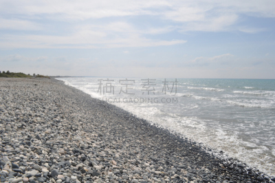 海滩,利马索尔,俄亥俄河,塞浦路斯,水,天空,水平画幅,云,沙子,无人