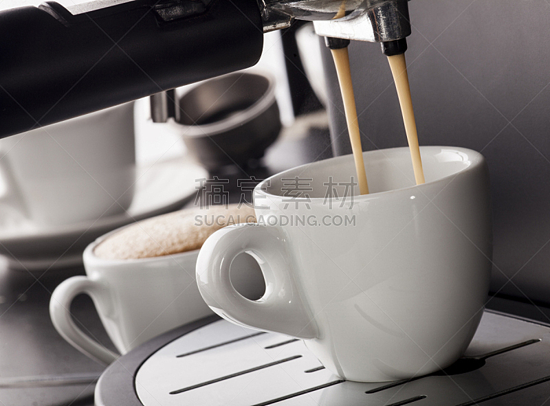 浓咖啡,咖啡机,褐色,咖啡馆,咖啡店,水平画幅,奶油,移动式,饮料,金属