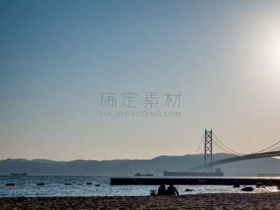 海滩,城镇,自然,水,水平画幅,地形,秋天,无人,日本,户外