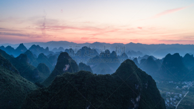 黎明,航拍视角,山脉,天空,公园,水平画幅,山,无人,早晨,石灰石