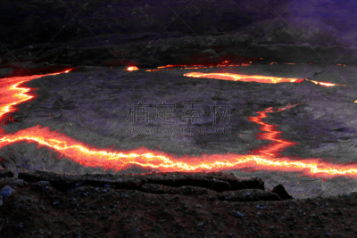 火山,埃塞俄比亚,熔岩湖,水平画幅,夜晚,火炬塔,户外,烟,湖,空的