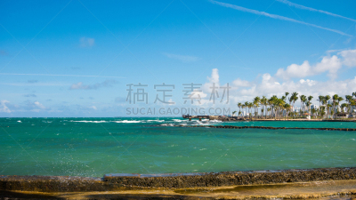 波多黎各,康达多滩,都市风景,白昼,海洋,圣胡安,自然美,非凡的,热带气候,环境