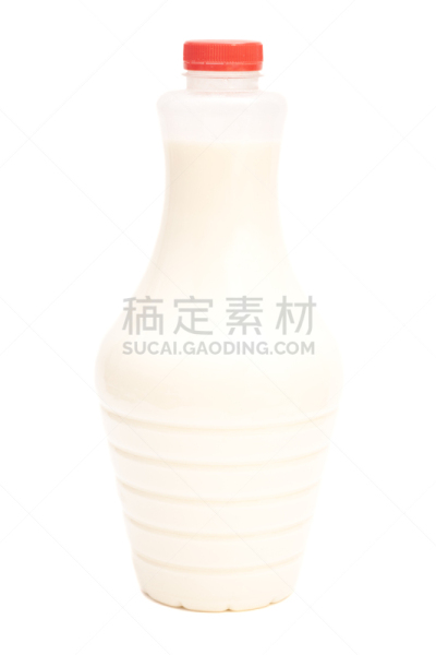 塑胶,白色背景,分离着色,牛奶瓶,乳糖发酵,垂直画幅,膳食,饮料,清新,一个物体