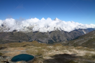 瑞士,山,天空,戈尔内格拉特,水平画幅,雪,冰河,无人,夏天,户外