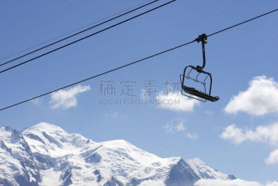 阿尔卑斯山脉,萨瓦,勃朗峰,霞慕尼,勃朗丛山,天空,水平画幅,雪,无人,户外