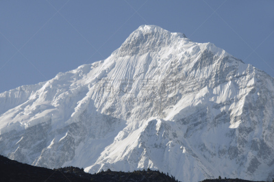 喜马拉雅山脉,风景,安娜普娜山脉群峰,天空,水平画幅,雪,巨大的,户外,高地,姆斯堂自治区