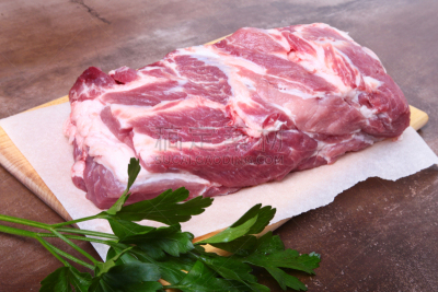 生食,肉,叶子,颈,欧芹,背景,猪肉,排骨,石头,烹调