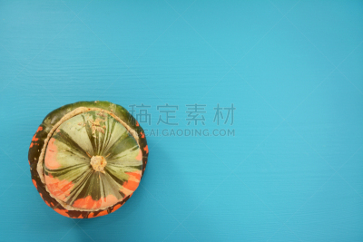土耳其式帽子瓜,绿色,背景,水鸭,橙色,葫芦,留白,水平画幅,木制,秋天