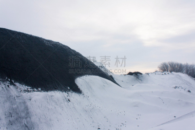 仓库,雪,乌克兰,煤,美国公开赛,在下面,天空,水平画幅,无人,矿坑