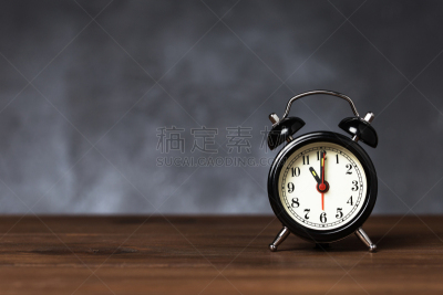 11点,钟针,闹钟,背景,留白,黑色,6点,桌子,木制,复古