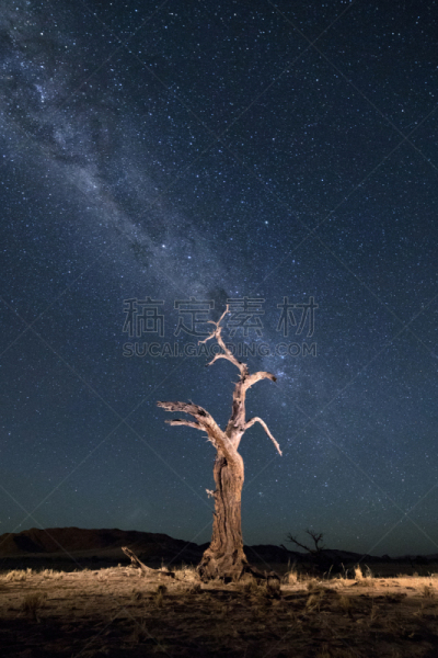 银河系,在下面,斯皮兹考普,空间探索,比例,纳米比亚国家公园,沙漠,岩石,星形,苏丝斯黎