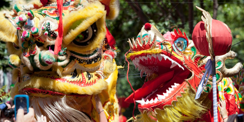 龙,新年前夕,舞龙,中国龙,神话,怪物,艺术,水平画幅,手艺,传统