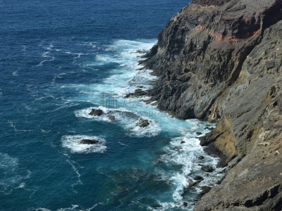 岩石,海岸线,波尔图桑托岛,水,暴风雨,水平画幅,尖的,无人,大西洋,大西洋群岛