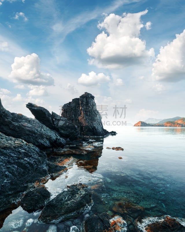 非凡的,海景,土耳其,地中海,凯梅尔,阿拉尼亚,著名景点,海岸线,泻湖,克丽奥佩特拉