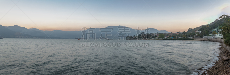 巴西,全景,伊拉贝拉,海洋,圣保罗州,市区,圣塞巴斯蒂昂,背景,水,天空