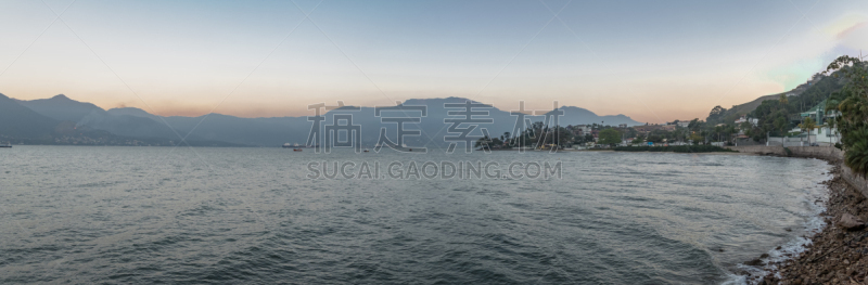 巴西,全景,伊拉贝拉,海洋,圣保罗州,市区,圣塞巴斯蒂昂,背景,水,天空