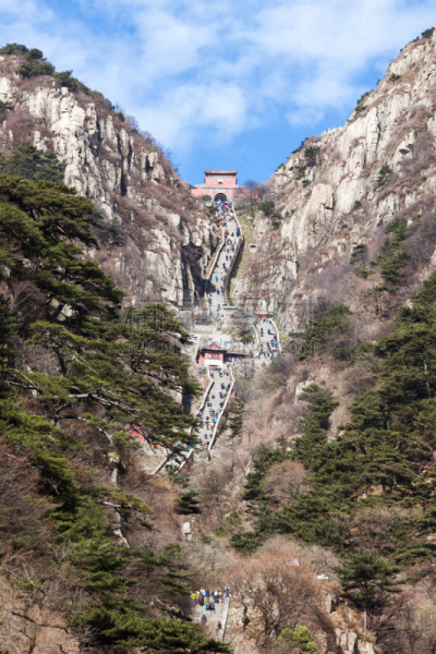 泰山,楼梯,黑云压城,垂直画幅,天空,留白,旅行者,山东省,彩色图片,冬天