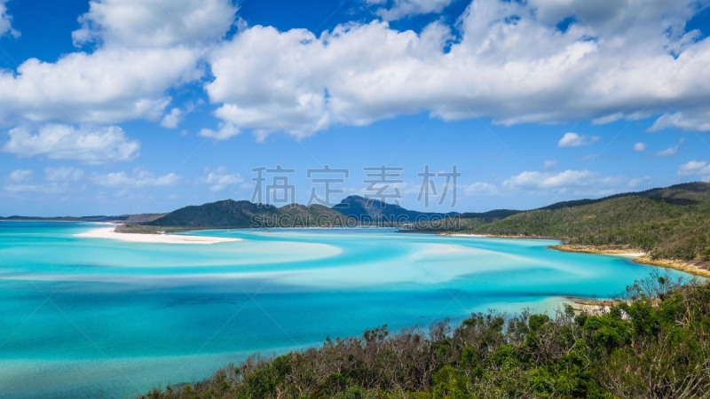 圣灵群岛,澳大利亚,艾利海滩,白天堂海滩,心形礁,大堡礁,珊瑚,自然,水平画幅,无人