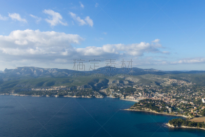 卡西斯,法国,顶部,看风景,斗篷,淘气岬,拉西奥达特,蓝色的海湾,马赛,罗纳河口