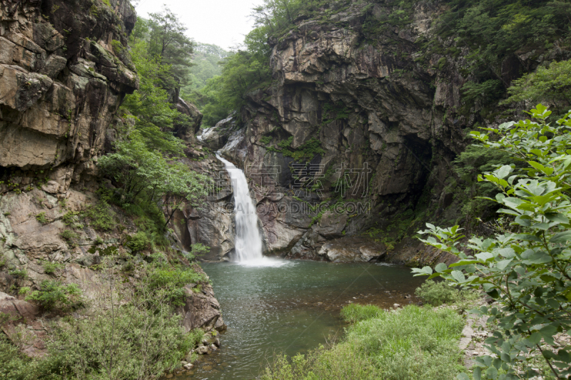 瀑布,江原道,自然,水,沟壑,水平画幅,地形,无人,夏天,户外