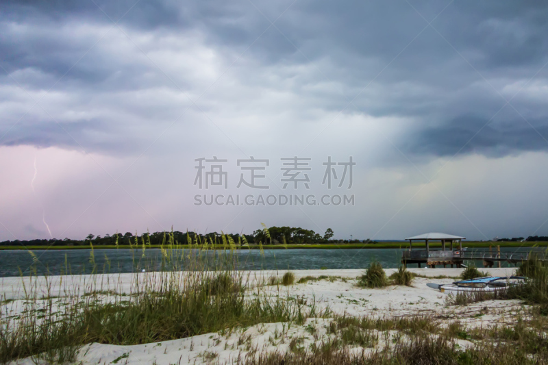 雷雨,太壁岛,海滩,倾盆大雨,风景,水平画幅,沙子,无人,户外,天气