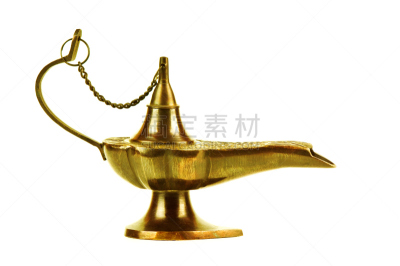 灯,神灯,妖怪,白色,秘密,青铜,金属,青铜色,黄金,背景分离