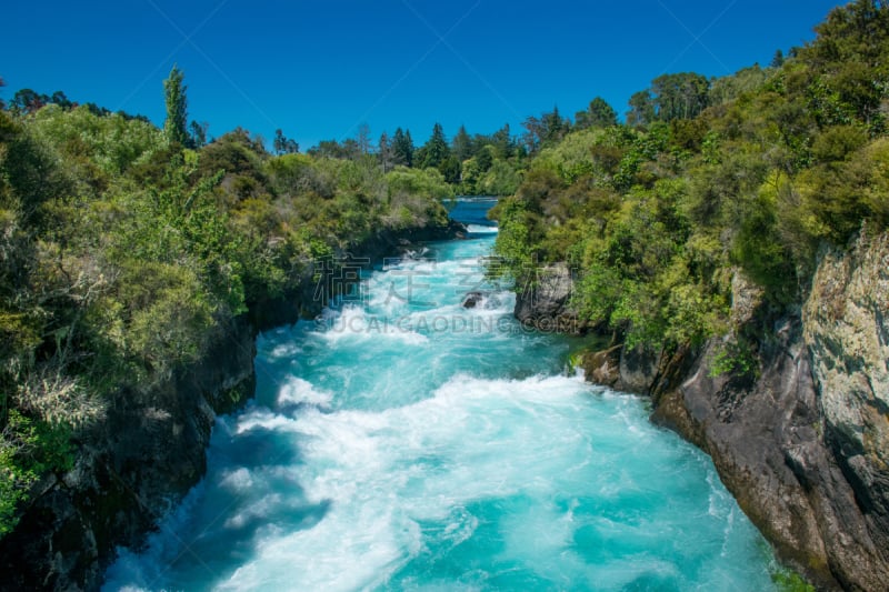 怀卡托河,新西兰,lake taupo,旅游目的地,水平画幅,瀑布,旅行者,新西兰北岛,户外,绿松石色