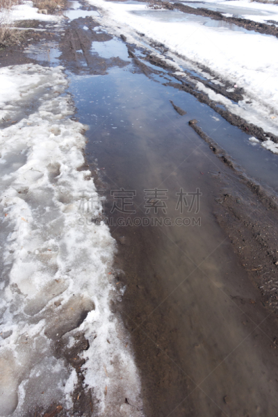 路,不卫生的,潮汐,垂直画幅,水,气候,雪,泥土,户外,俄罗斯