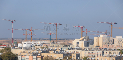 居住区,起重机,高大的,大量人群,巴士,气候,传统,城市生活,汽车,内盖夫