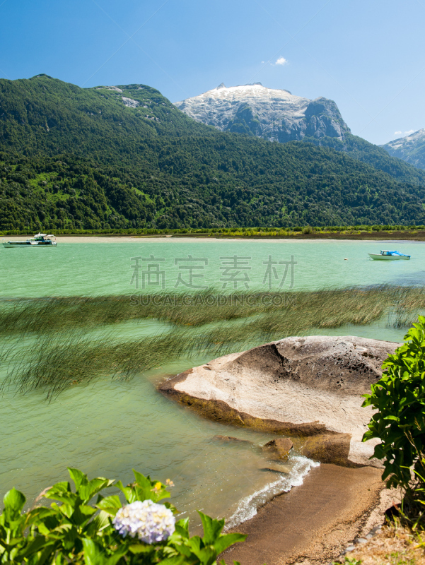 圣湖,垂直画幅,水,天空,美,山,雪,火山地形,夏天,户外