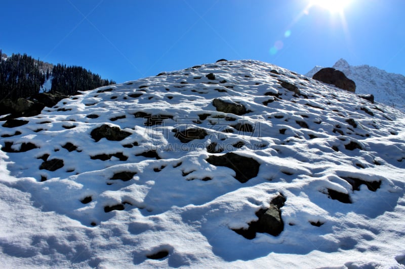 雪,冬天,印度,山谷,山,索马,查谟和克什米尔,天空,气候,旅行者